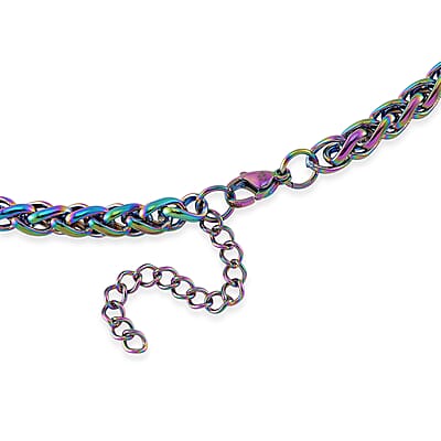 Spiga Chain Necklace in ION Plated Rainbow Stainless Steel 22-24 Inches