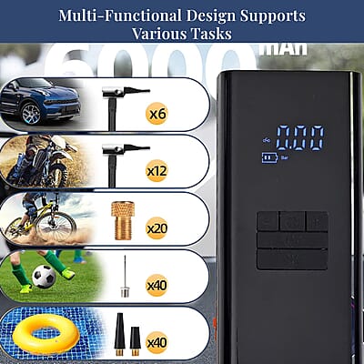 Car Jump Starter And Tire Inflator Air Compressor Pump with Digital Pressure Gauge
