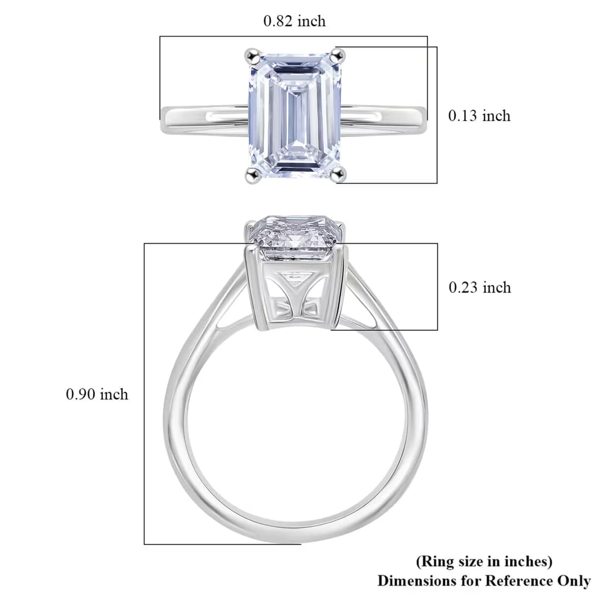 IGI Certified 950 Platinum Luxuriant Lab Grown Diamond (G, VS2) Solitaire Ring (Size 11.0) (4.70 g) 3.00 ctw image number 7