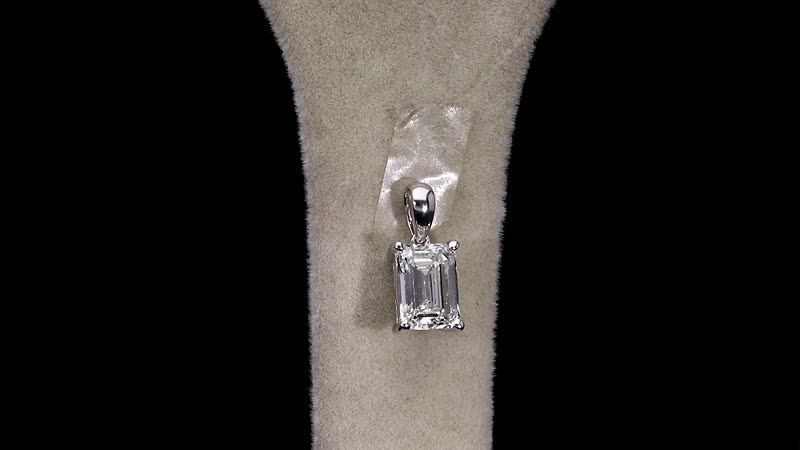 IGI Certified Lab Grown Diamond G VS2 3.00 ctw Solitaire Pendant without Chain in 950 Platinum