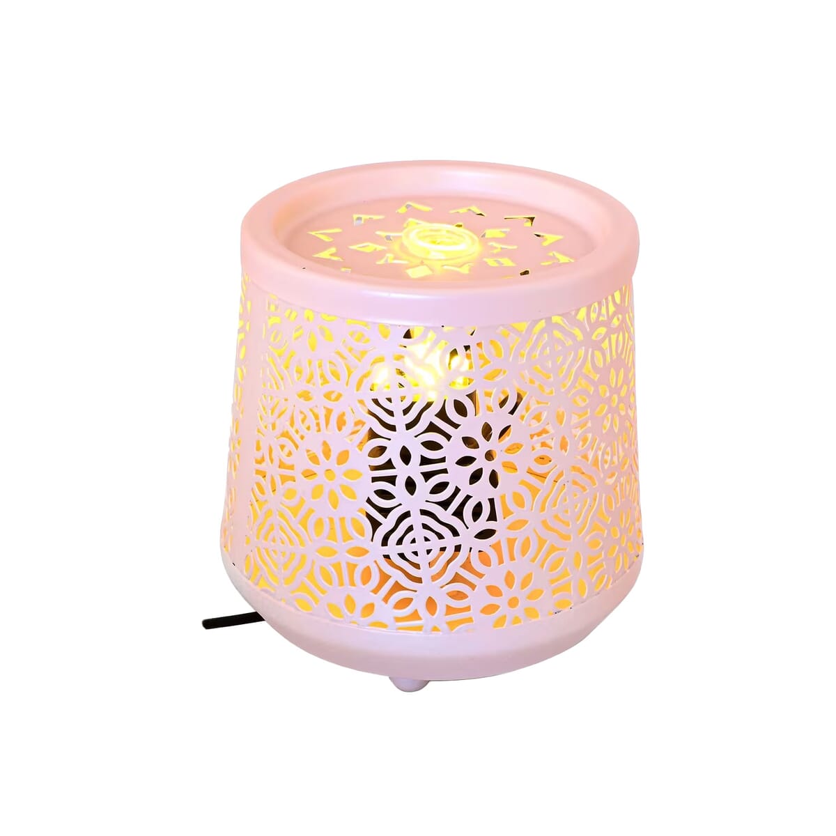 Indoor Flower Pattern Water Fountain with Warm Yellow LED Light image number 0