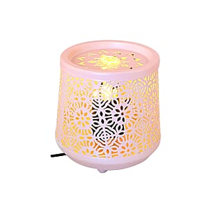Indoor Flower Pattern Water Fountain with Warm Yellow LED Light