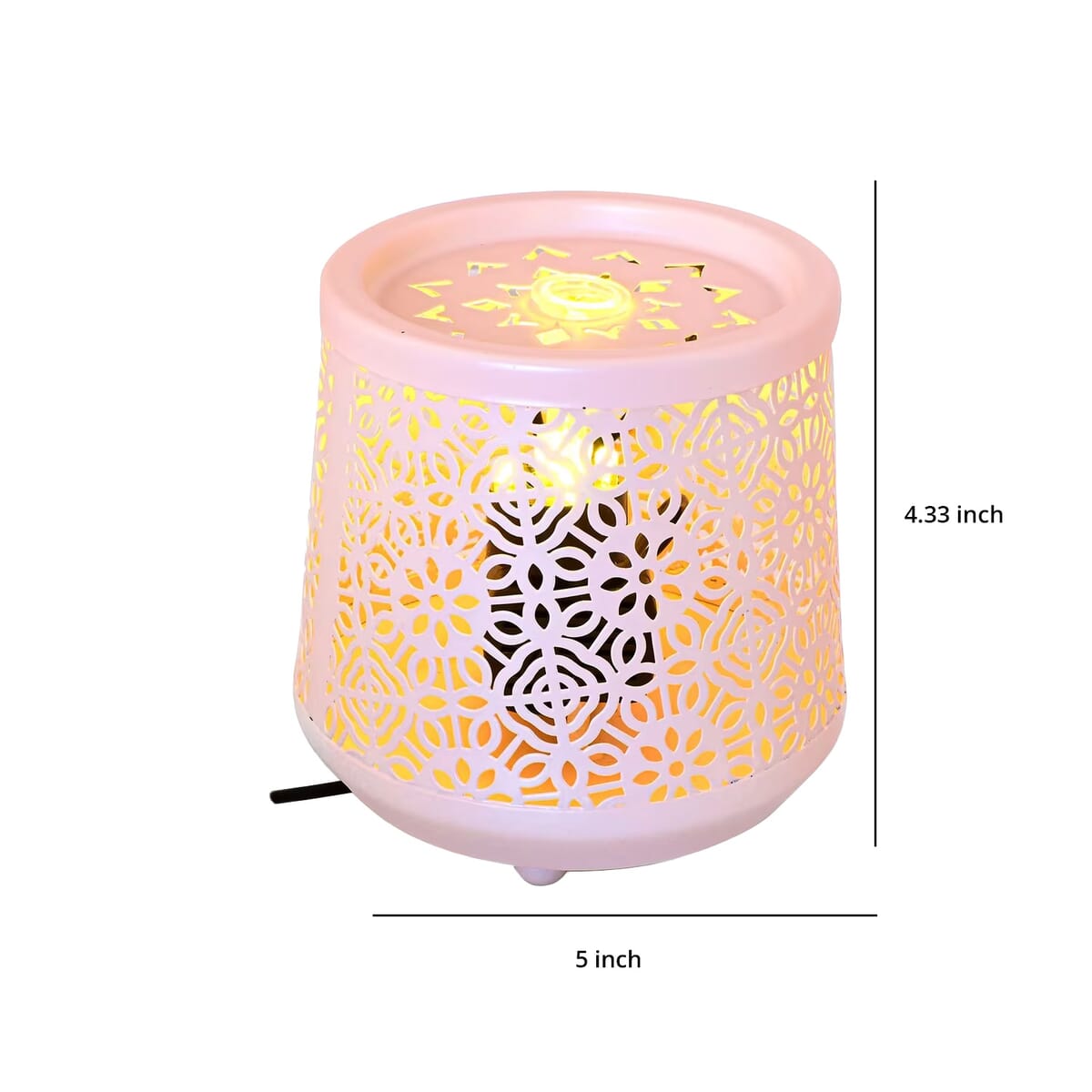 Indoor Flower Pattern Water Fountain with Warm Yellow LED Light image number 6