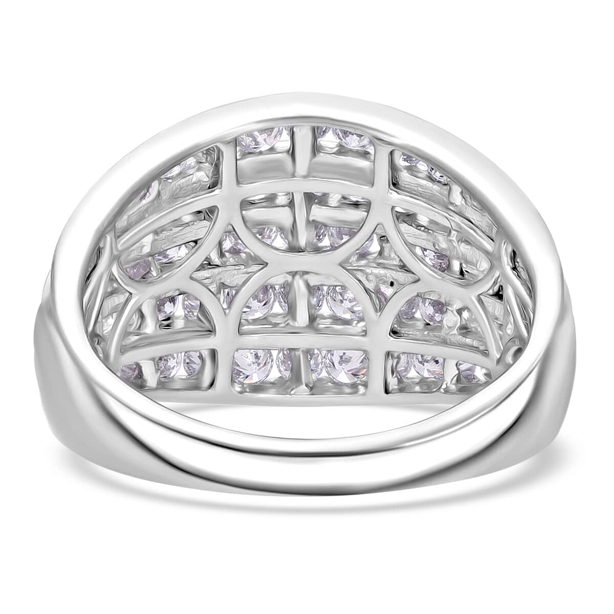 Luxuriant Lab Grown Diamond G-H SI 1.50 ctw Ring in Platinum Over Sterling Silver (Size 7.0) image number 3