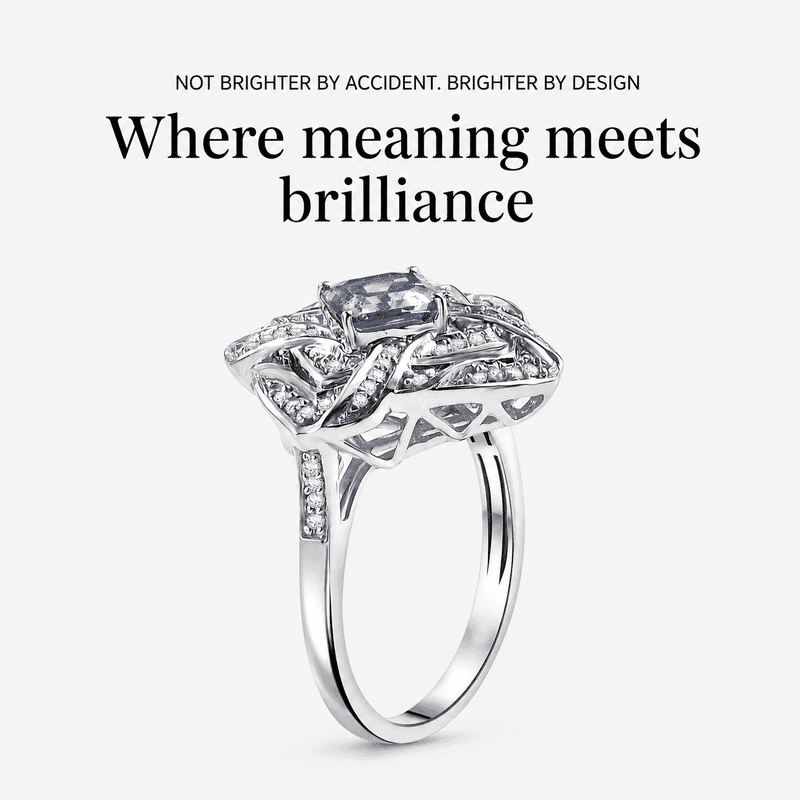 GP Amore Collection AAA Tanzanite and I3 White Diamond 1.25 ctw Knot Ring in 10K White Gold (Size 6.5) 4.50 Grams