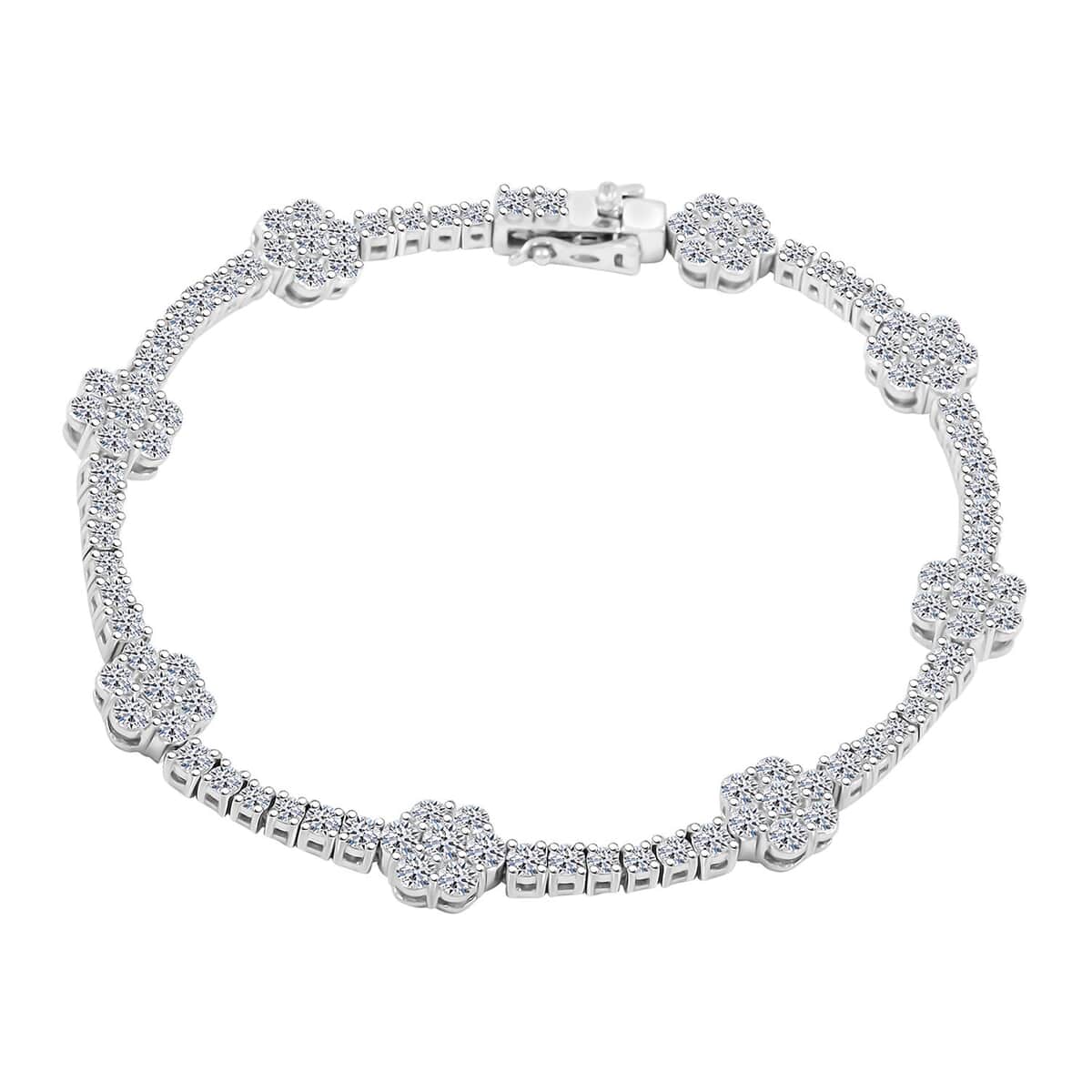 Luxuriant Lab Grown Diamond 6.00 ctw Bracelet in Sterling Silver (7.00 In) image number 0