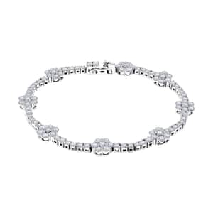 Luxuriant Lab Grown Diamond G SI 6.00 ctw Bracelet in Sterling Silver (7.00 In)