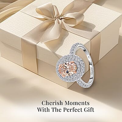 Luxuriant Lab Grown Pink and White Diamond 2.50 ctw Ring in 14K White Gold (Size 6.0) 4.50 Grams