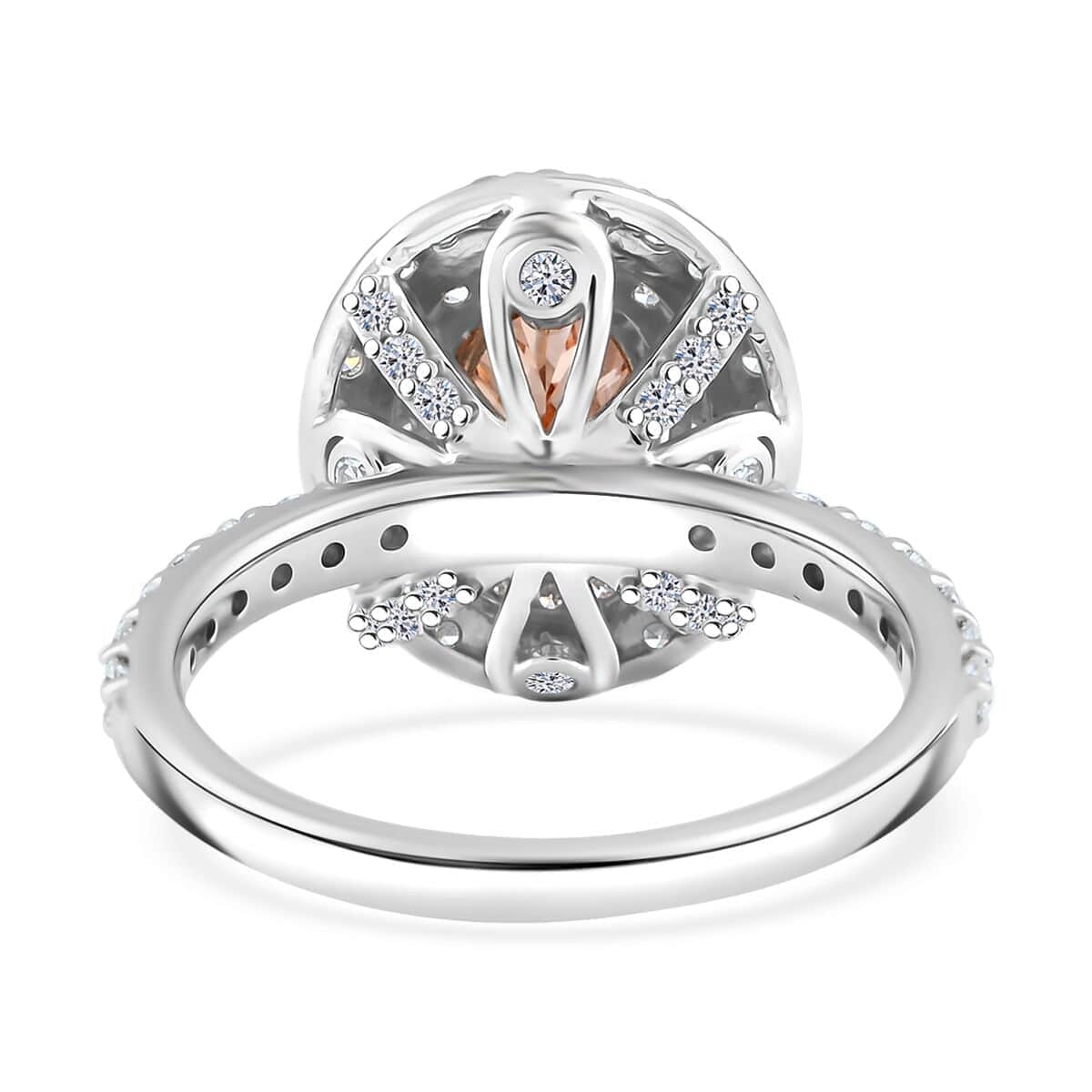 Luxuriant Lab Grown Pink and White Diamond 2.50 ctw Ring in 14K White Gold (Size 6.0) 4.50 Grams image number 4