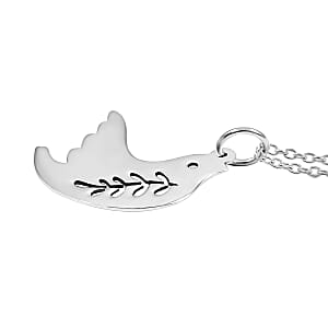 Sterling Silver Dov Pendant Necklace 20 Inches 2.50 Grams