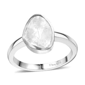 Doorbuster Polki Diamond 0.50 ctw Ring in Rhodium Over Sterling Silver (Size 7.0)