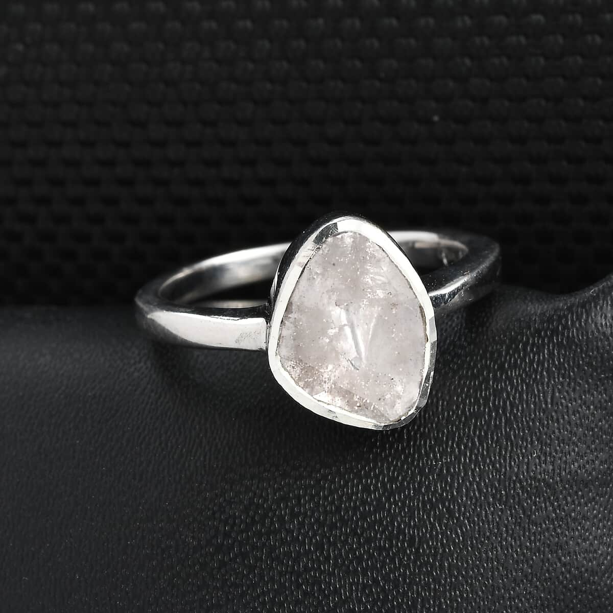 Doorbuster Polki Diamond 0.50 ctw Ring in Rhodium Over Sterling Silver (Size 7.0) image number 1