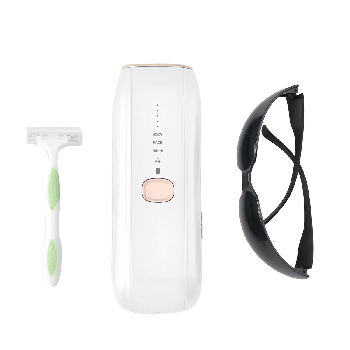 Ziska Beauty IPL Ice Cooling Hair Removal Device with Razor & Protective Eyewear - White (1 Year Warranty) image number 0