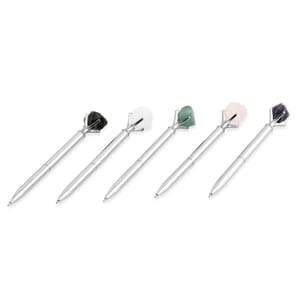 Set of 5 Gemstone Pens
