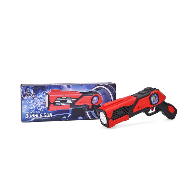 Interstellar Bubble Gun with 2pc Bubble Solution 50ml (4xAA Not Included) - Red