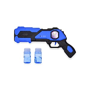 Interstellar Bubble Gun with 2pc Bubble Solution 50ml (4xAA Not Included) - Blue