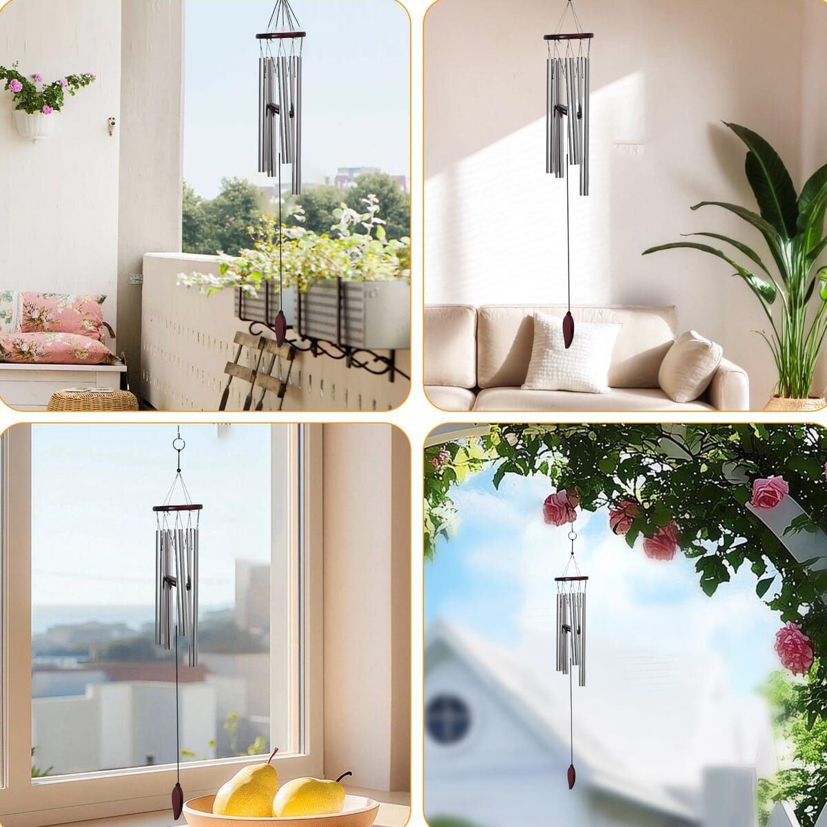 Silver Color Tube Wind Chime  image number 6