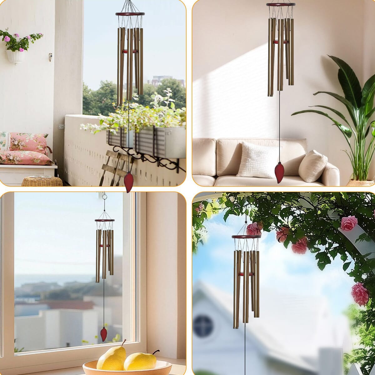 Copper Color Tube Wind Chime  image number 5