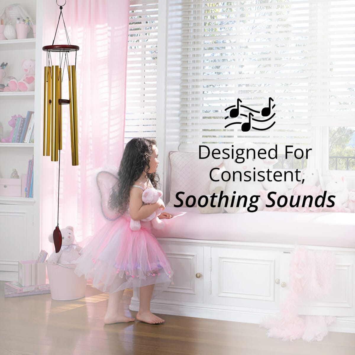 Gold Color Tube Wind Chime  image number 1
