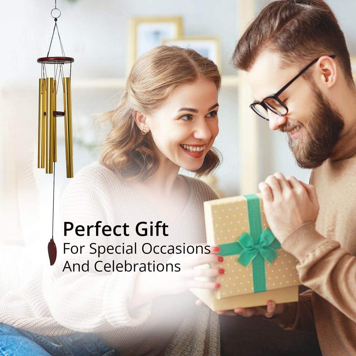 Gold Color Tube Wind Chime  image number 4