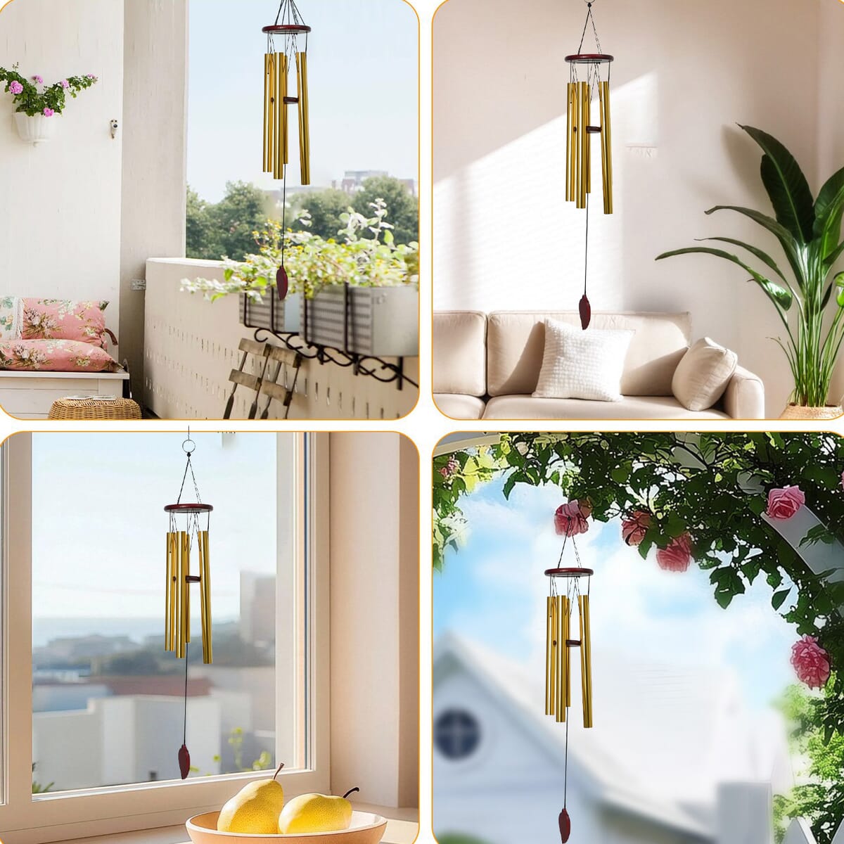 Gold Color Tube Wind Chime  image number 5