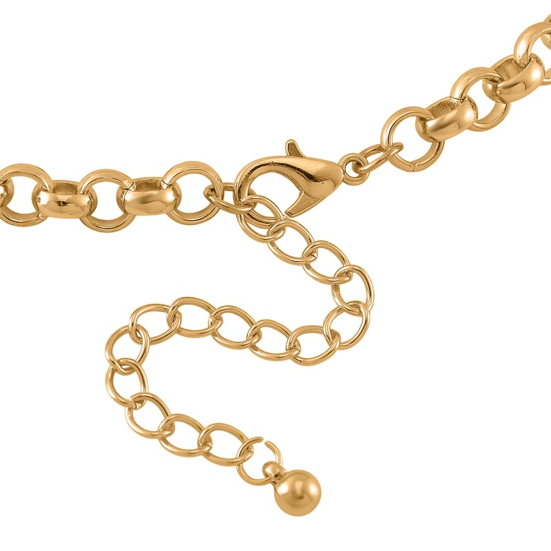Simulated Pearl Charm Necklace in Goldtone 20-22 Inches