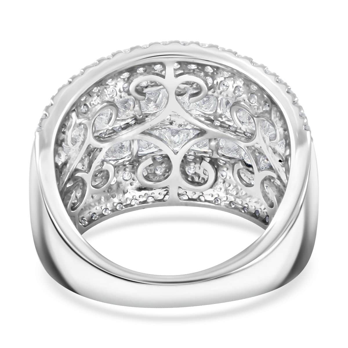 White Diamond 3.00 ctw Ring in 14K White Gold (Size 10.0) 7.10 Grams image number 4