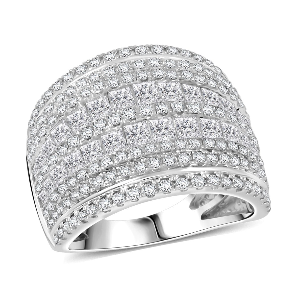 White Diamond 3.00 ctw Ring in 14K White Gold (Size 10.5) 7.10 Grams image number 0