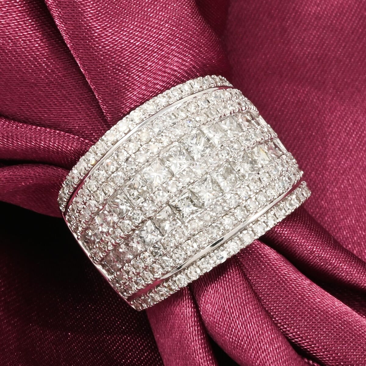 White Diamond 3.00 ctw Ring in 14K White Gold (Size 10.5) 7.10 Grams image number 1