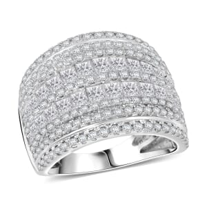 White Diamond 3.00 ctw Ring in 14K White Gold (Size 7.0) 7.10 Grams