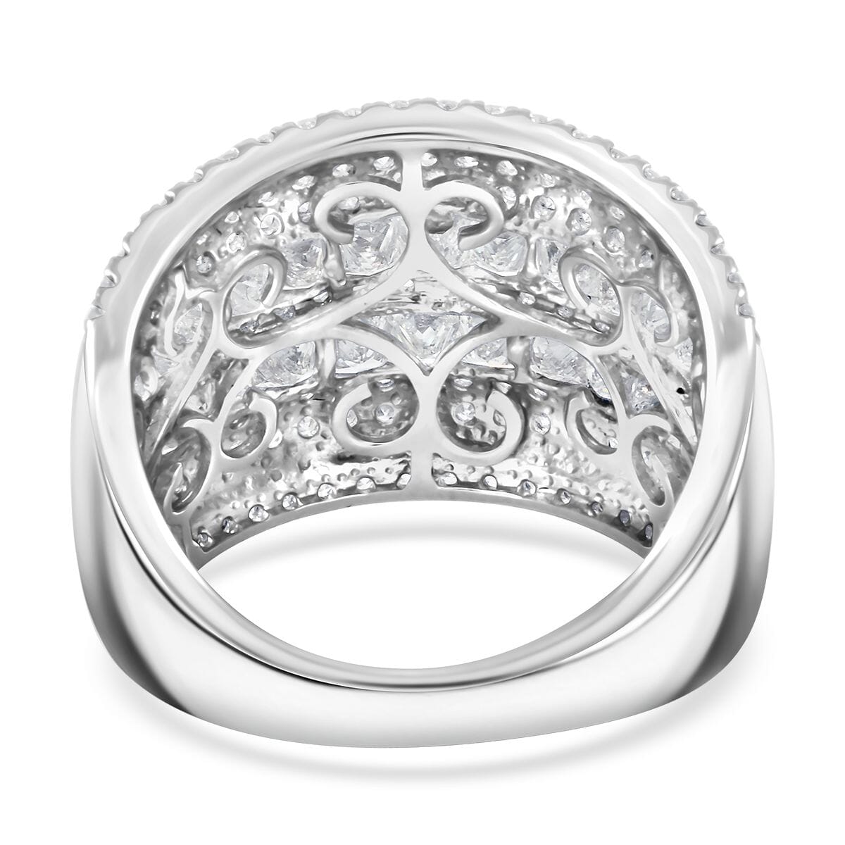 White Diamond 3.00 ctw Ring in 14K White Gold (Size 8.5) 7.10 Grams image number 4