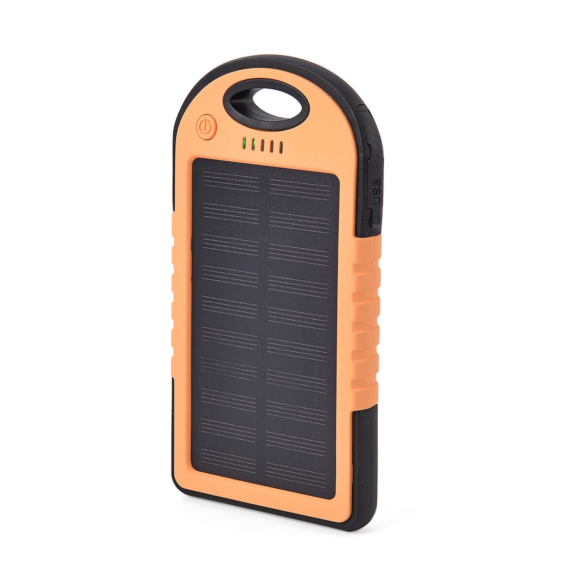 Homesmart Orange Carabiner Solar 4000 mAh Battery Charger with USB & Emergency LED Torch image number 4