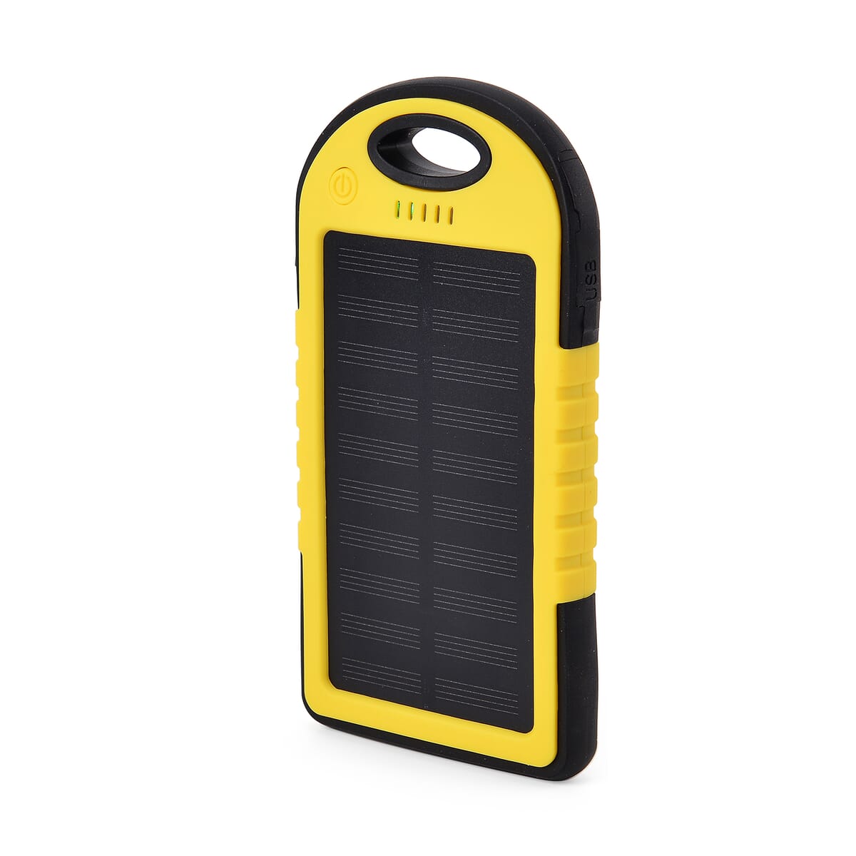 Homesmart Yellow Carabiner Solar 4000 mAh Battery Charger with USB & Emergency LED Torch image number 4