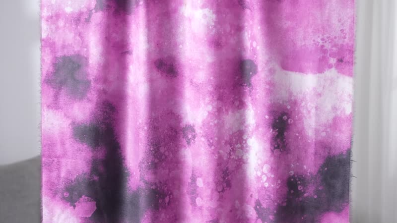 Purple Bubble Tie Dye Pattern Scarf with Tassels (27"x72")