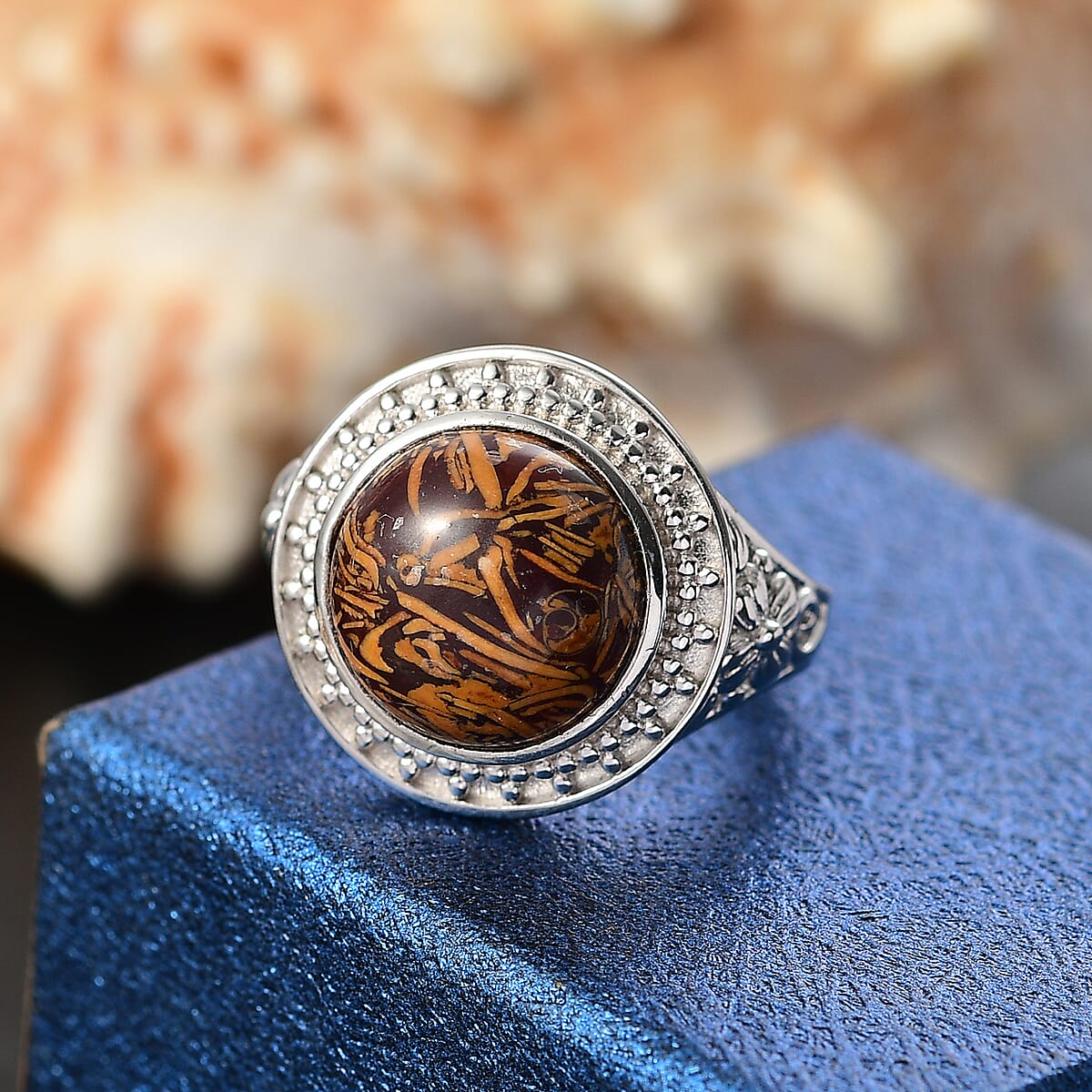 Karis Script Stone 6.15 ctw Ring in 18K YG Plated and Platinum Bond (Size 6.0) image number 1