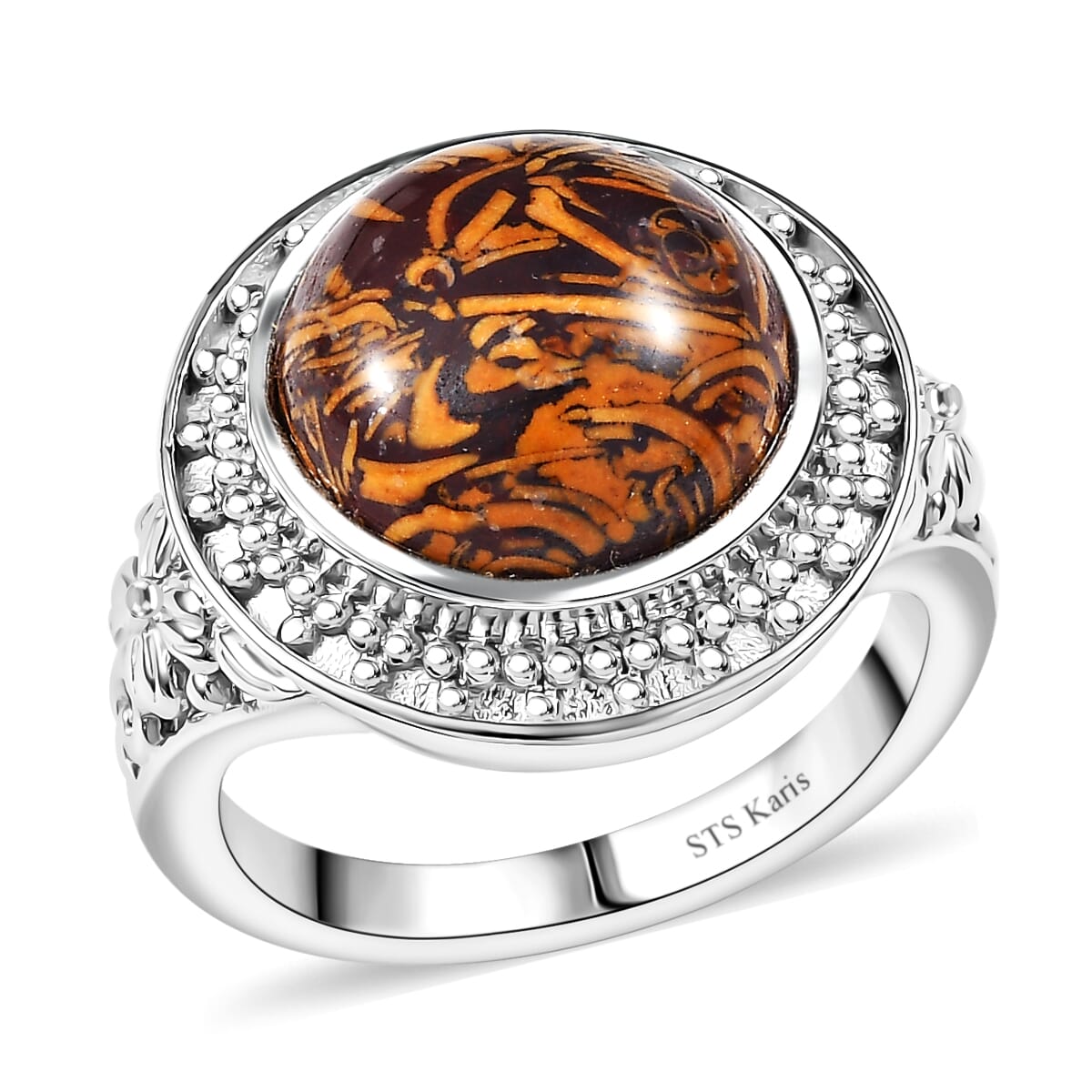 Karis Script Stone 6.15 ctw Ring in 18K YG Plated and Platinum Bond (Size 9.0) image number 0
