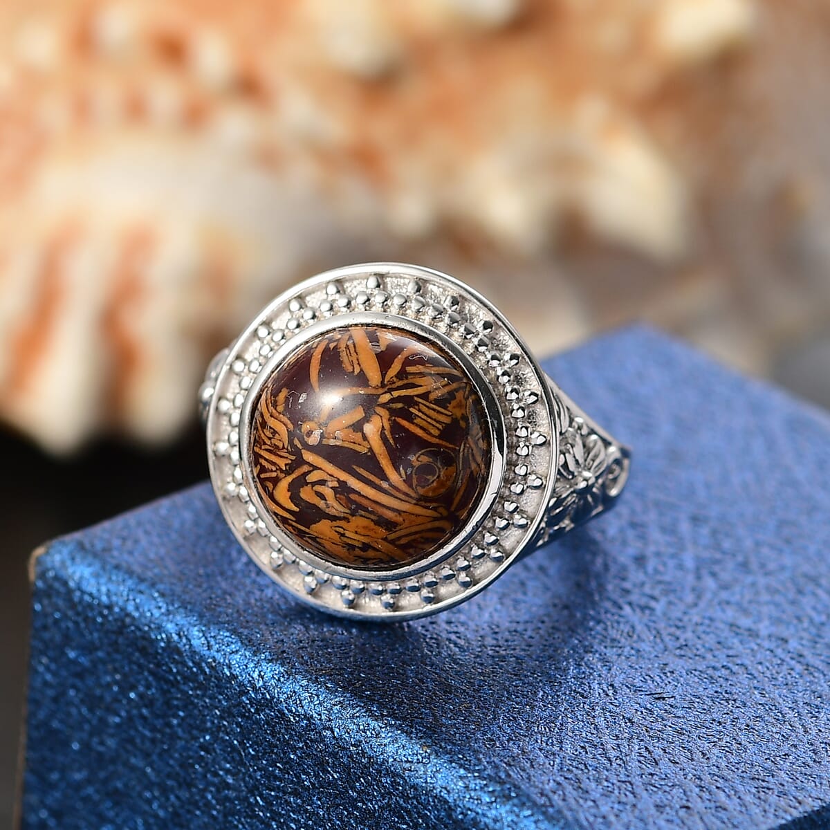 Karis Script Stone 6.15 ctw Ring in 18K YG Plated and Platinum Bond (Size 9.0) image number 1