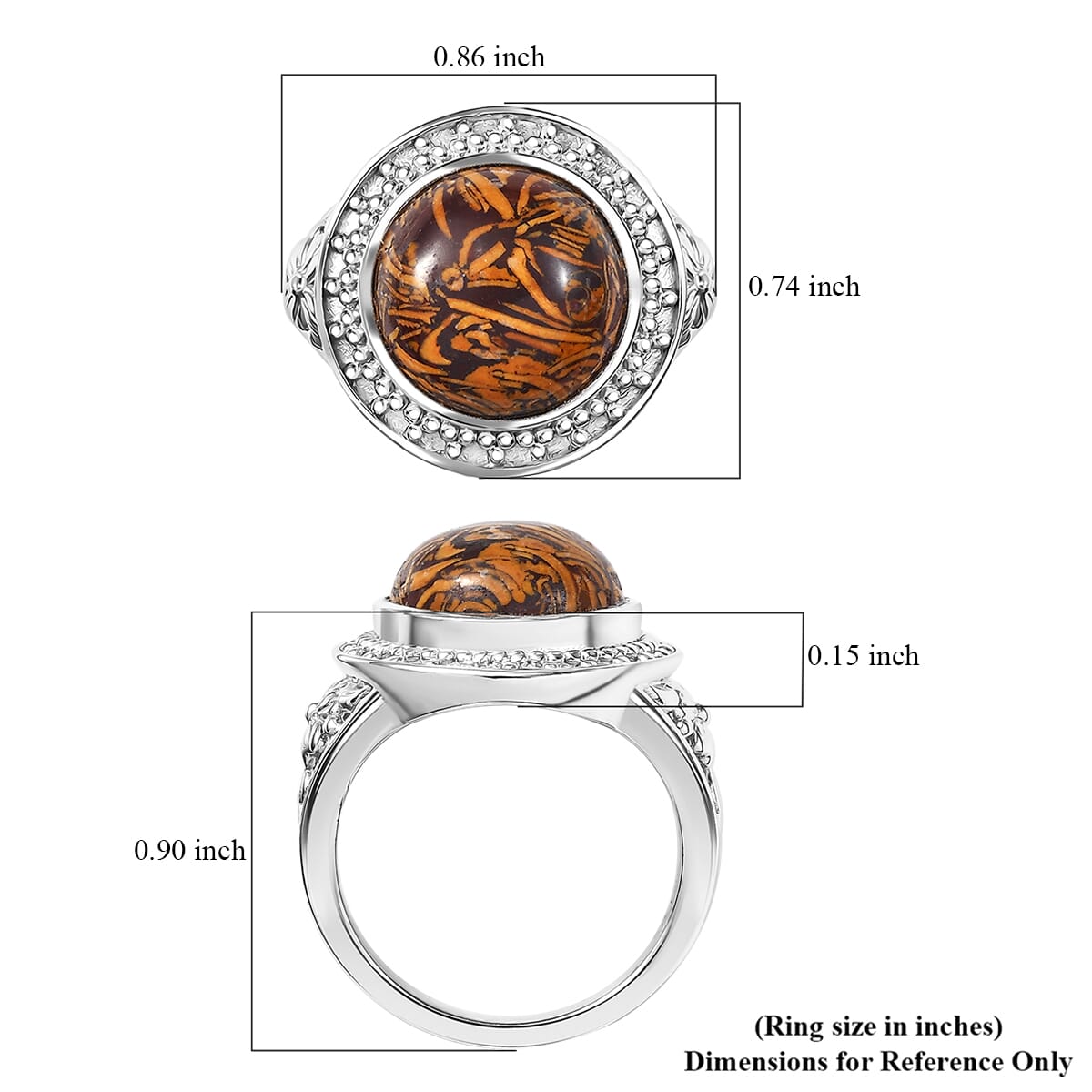 Karis Script Stone 6.15 ctw Ring in 18K YG Plated and Platinum Bond (Size 9.0) image number 5