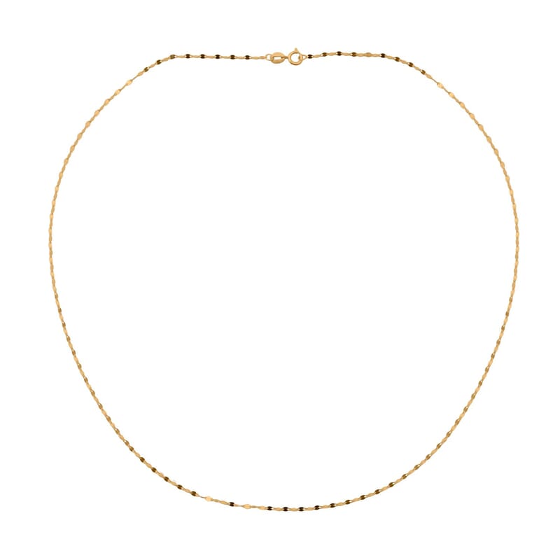 Forzantina Chain Necklace in 18K Yellow Gold 18 Inches 0.70 Grams