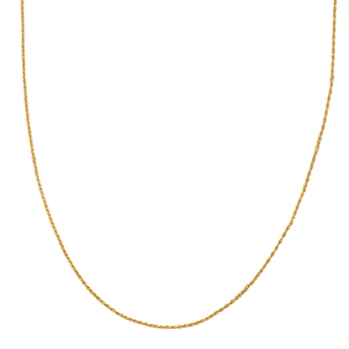 Doorbuster Rope Chain Necklace in 18K Yellow Gold 18 Inches 0.70 Grams image number 0