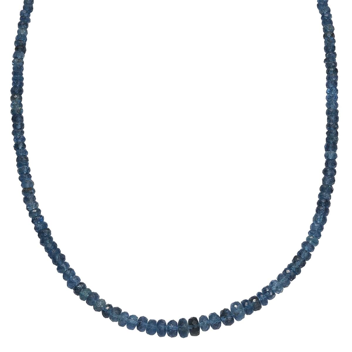 Certified & Appraised Rhapsody AAAA Santa Maria Aquamarine 60.00 ctw Beaded Necklace in 950 Platinum 18-20 Inches image number 0