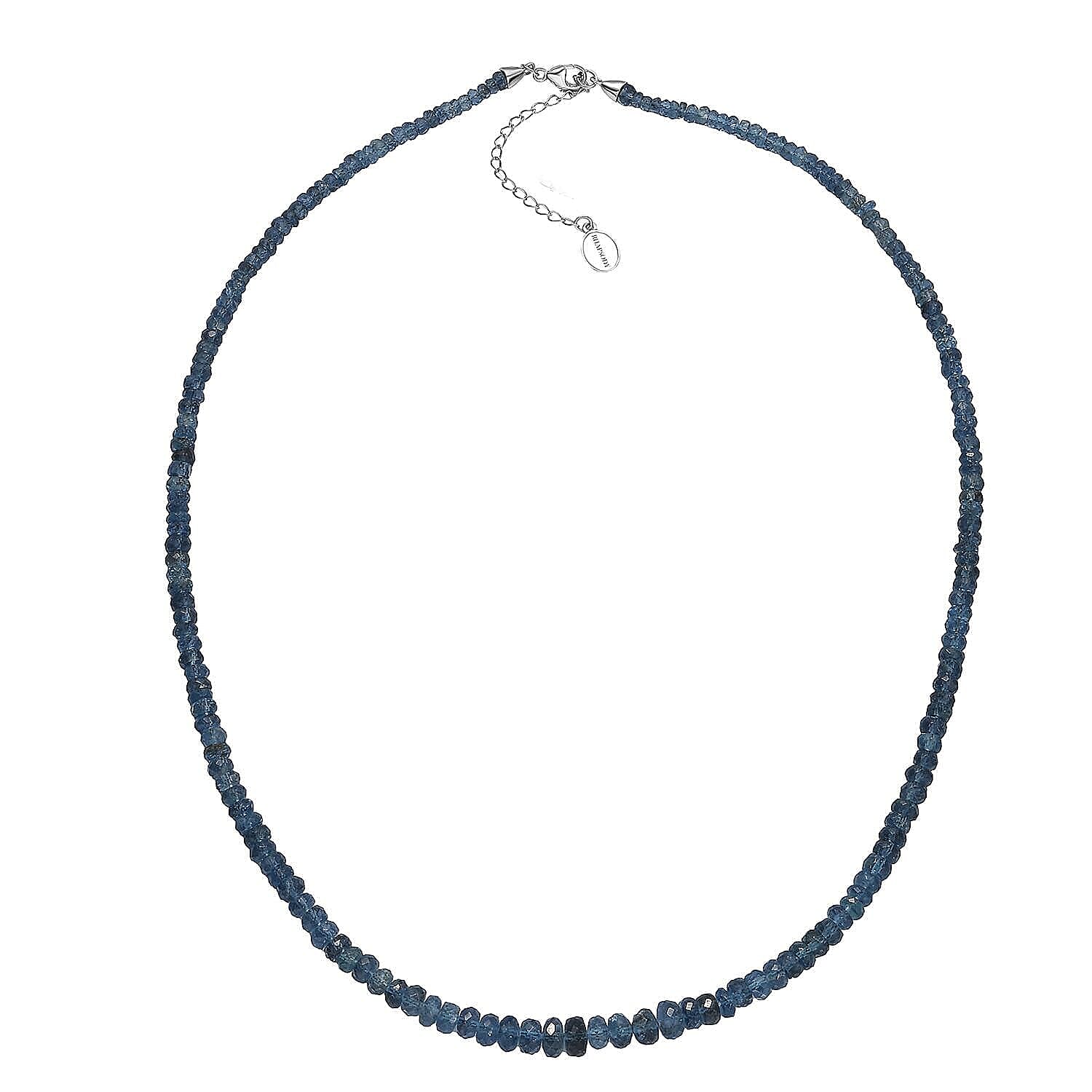 Certified & Appraised Rhapsody AAAA Santa Maria Aquamarine 60.00 ctw Beaded Necklace in 950 Platinum 18-20 Inches