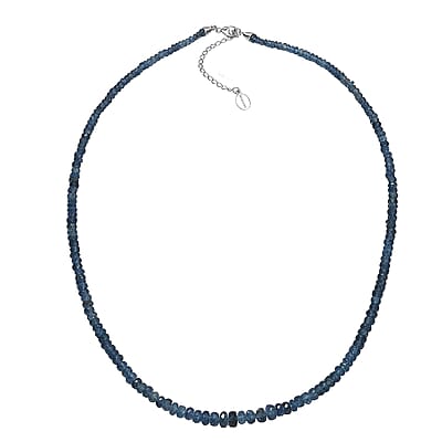 Certified & Appraised Rhapsody AAAA Santa Maria Aquamarine 60.00 ctw Beaded Necklace in 950 Platinum 18-20 Inches
