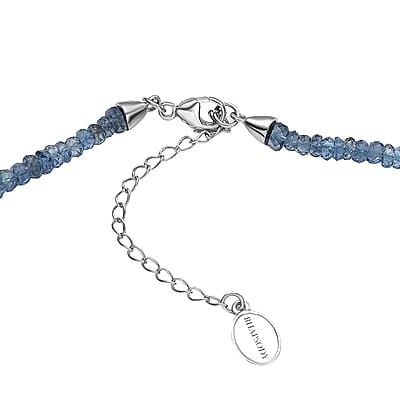 Certified & Appraised Rhapsody AAAA Santa Maria Aquamarine 60.00 ctw Beaded Necklace in 950 Platinum 18-20 Inches
