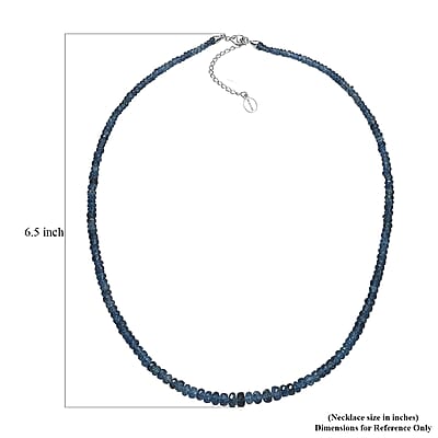 Certified & Appraised Rhapsody AAAA Santa Maria Aquamarine 60.00 ctw Beaded Necklace in 950 Platinum 18-20 Inches