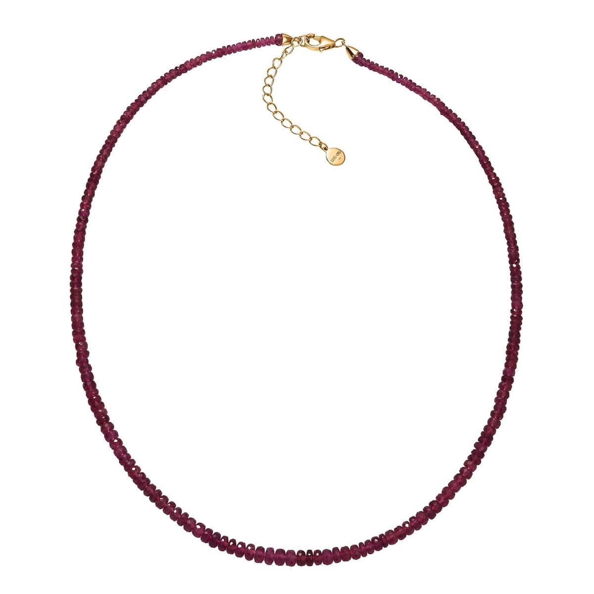 Certified & Appraised Luxoro AAA Akwanga Rubellite 55.00 ctw Beaded Necklace in 14K Yellow Gold 18-20 Inches image number 3