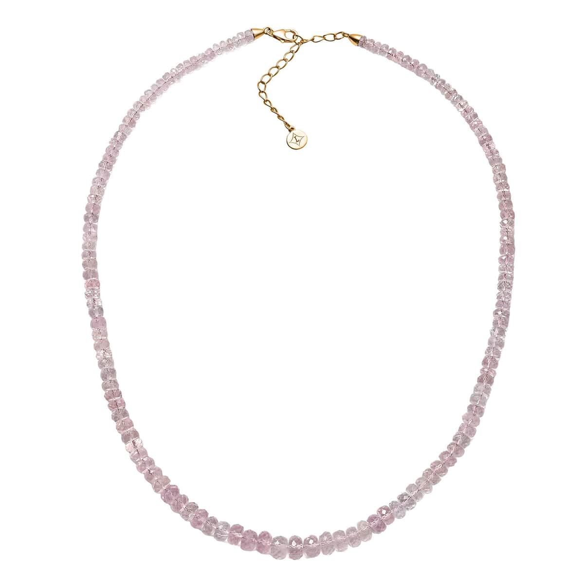 Certified & Appraised Luxoro AAA Marropino Morganite 100.00 ctw Beaded Necklace in 14K Rose Gold 18-20 Inches image number 3