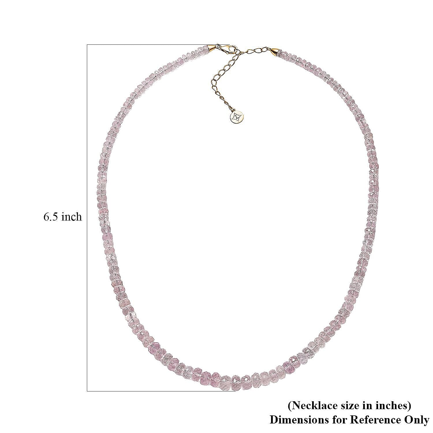 Certified & Appraised Luxoro 14K Rose Gold AAA Pink Morganite Beaded Necklace (18-20 Inches) 100.00 ctw