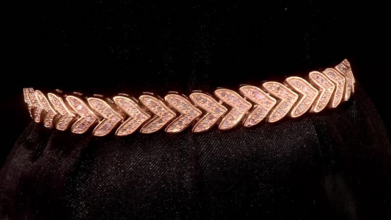 Epic Deal Natural Pink Diamond Bracelet in 18K Vermeil RG Over Sterling Silver (6.50 In) 1.50 ctw