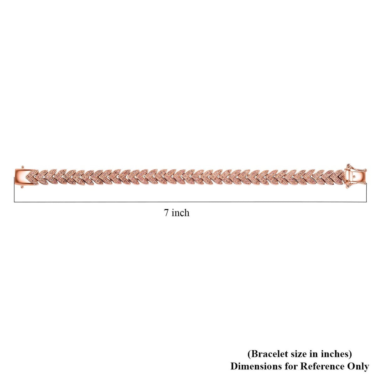 Uncut Natural Pink Diamond 1.60 ctw Arrow Link Bracelet in 18K Vermeil Rose Gold Over Sterling Silver (7.25 In) image number 4